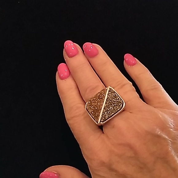 Christine Darren Drusy Split gold and silver ring - Picture 6 of 6